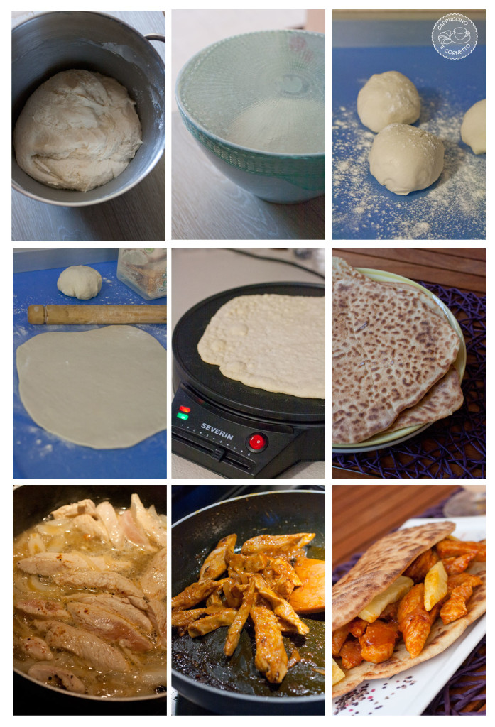 piadina romagnola con pollo e patatine