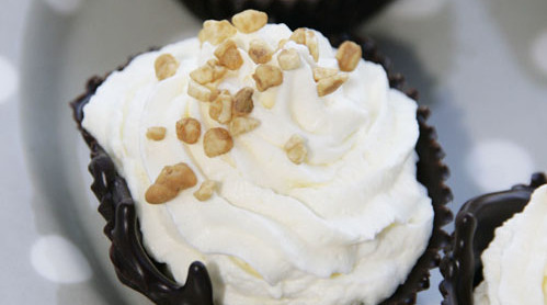 Pirottini al cioccolato con crema al mascarpone ( senza uova)