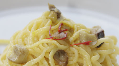 Tagliolini ai funghi porcini e zafferano