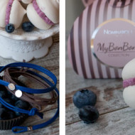 Baci di meringa con crema al burro di mirtilli