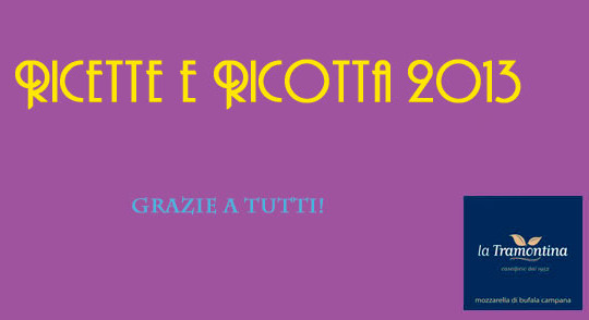 Ricette e ricotta: tutti i vincitori!