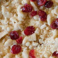Torta streusel ai cranberry