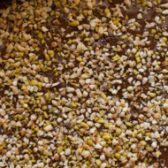 Brownies al cioccolato con granella di nocciola e pistacchio
