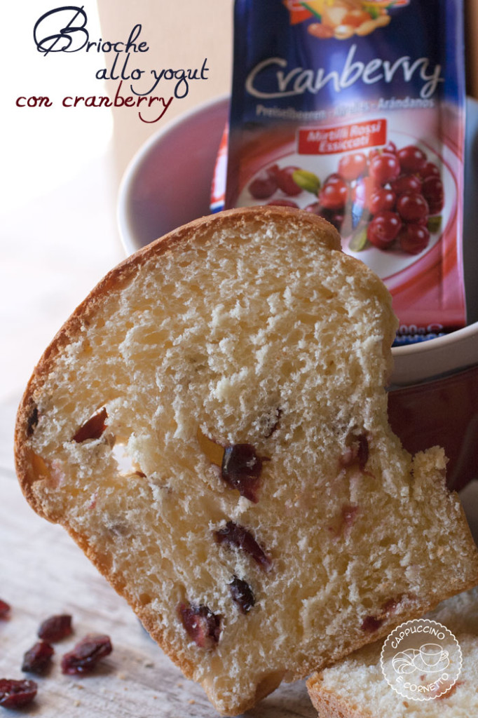 brioche allo yogurt con cranberry