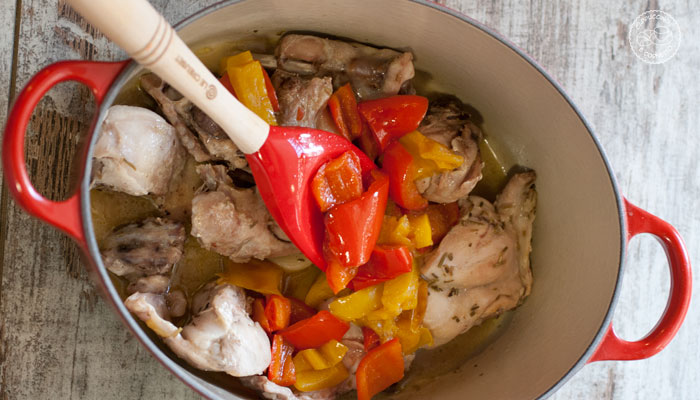 Coniglio con i peperoni