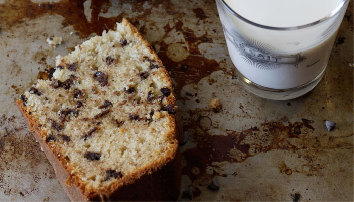 Banana cake con gocce di cioccolato