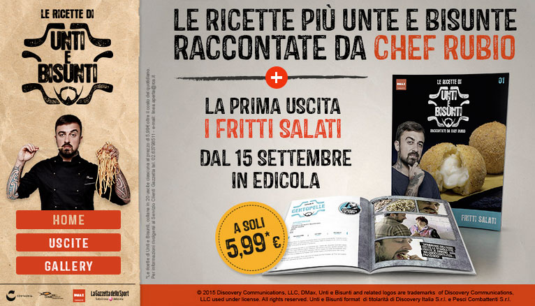 Le ricette di Unti e Bisunti in edicola con la Gazzetta dello Sport