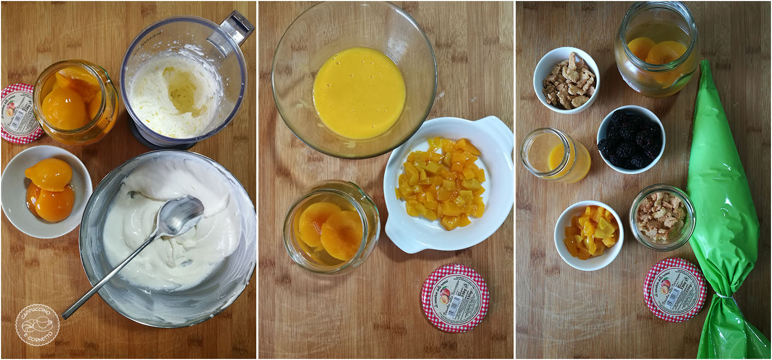 Dolce di ricotta di bufala e frutta
