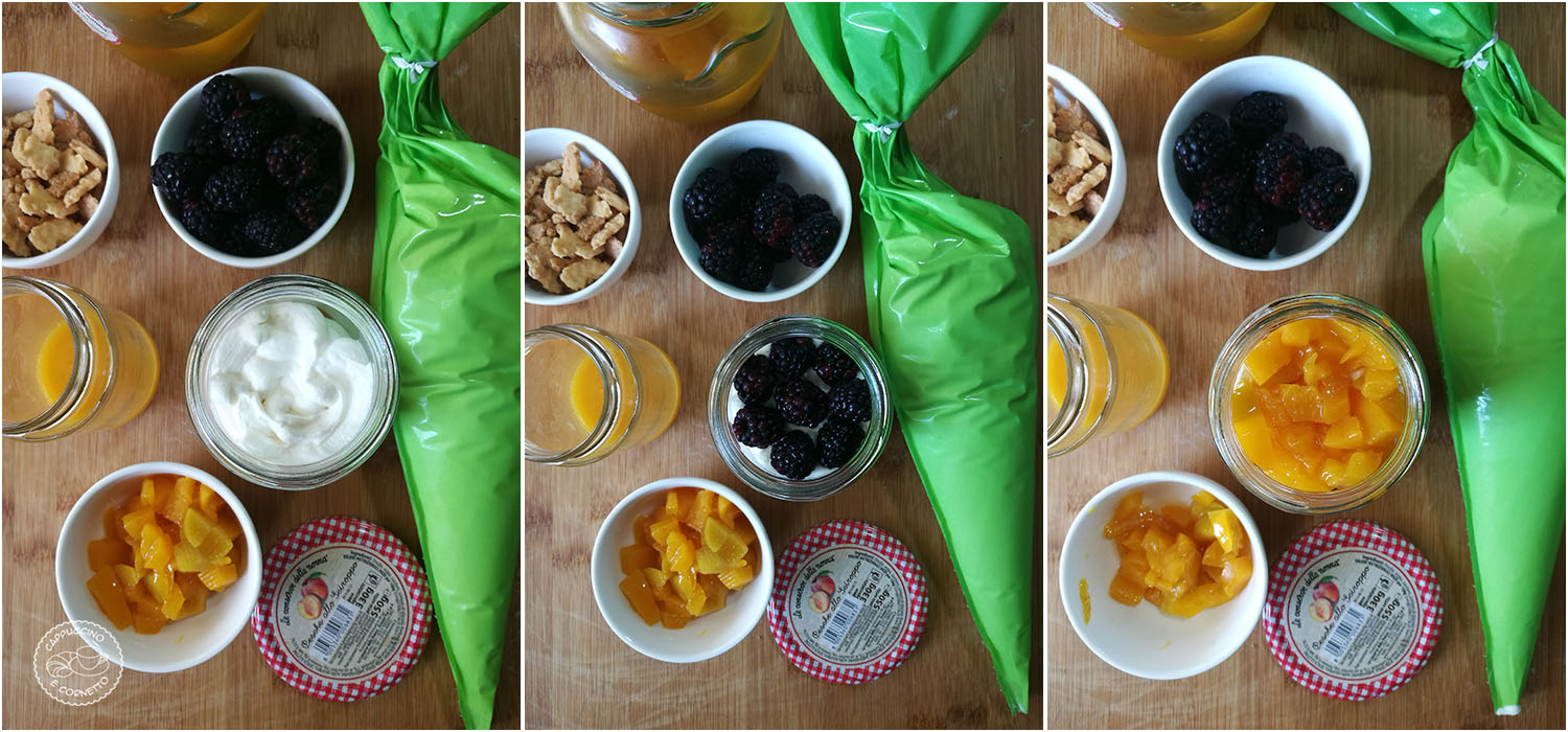 Dolce di ricotta di bufala e frutta