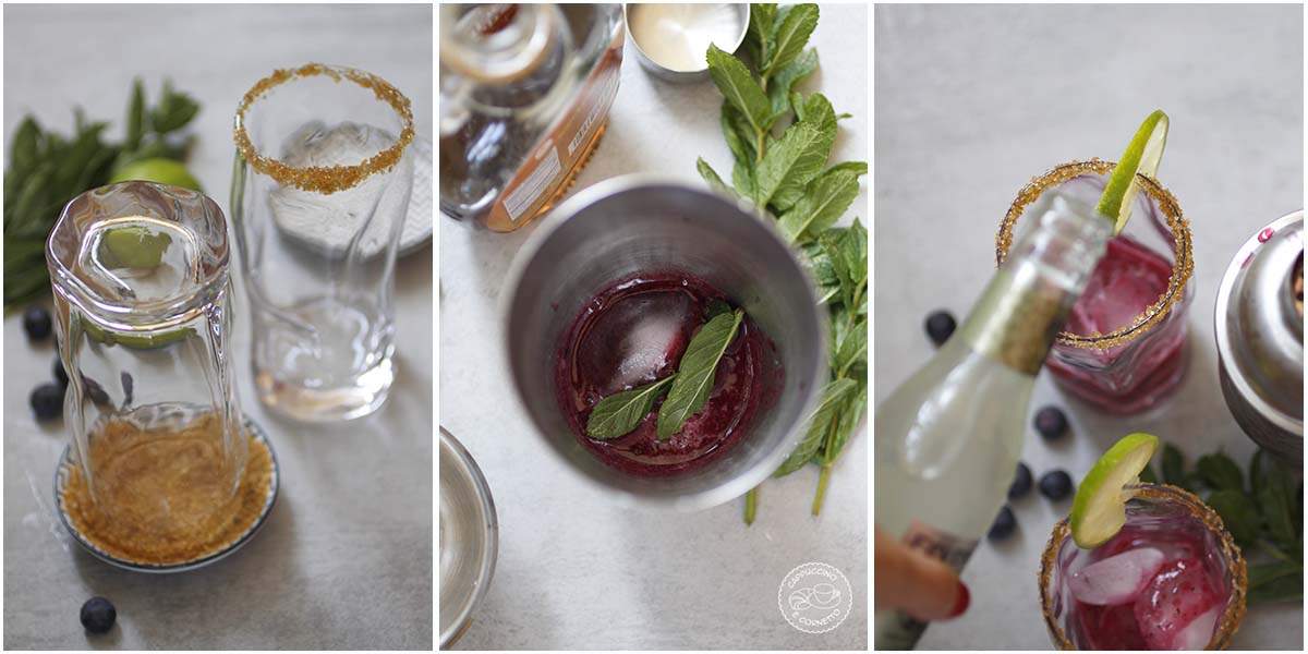 Drink a base di ginger beer, estratto di mirtilli e sciroppo d'acero.